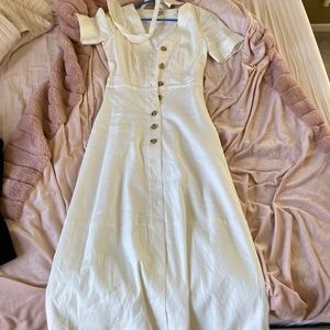 White button down dress
